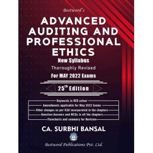 Bestword's Advanced Auditing and Professional Ethics for CA Final May 2022 Exam by CA Surbhi Bansal [New Syllabus]